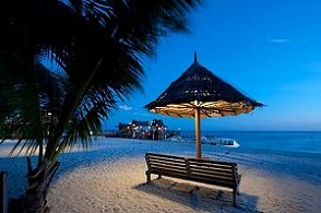 Sipadan Mabul Resort Beach by Night